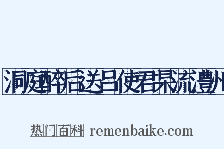洞庭醉后送吕使君杲流澧州是什么意思的图片